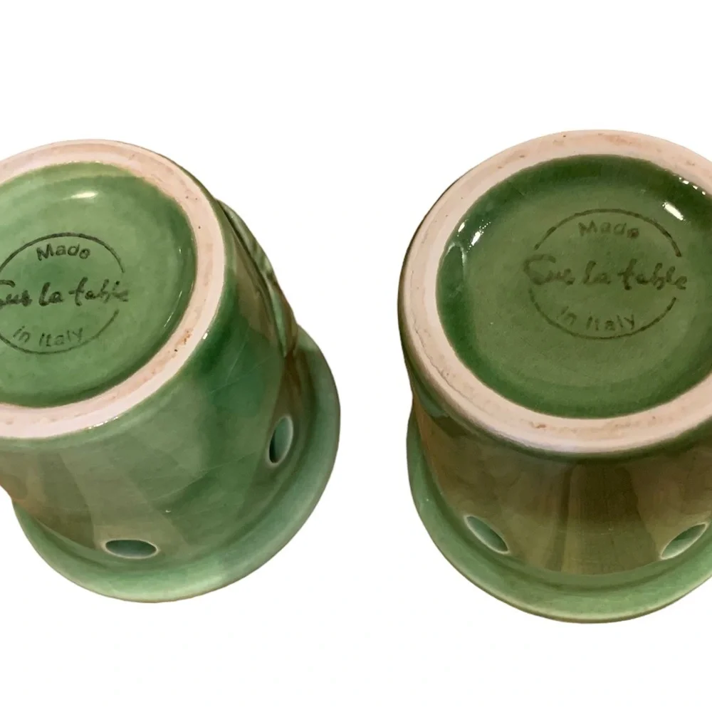 Sur La Table candle holders. Italian hand made fired ceramic candle holders.